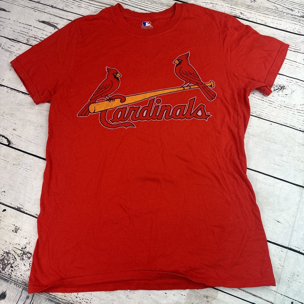 MLB St Louis Cardinals Yadier Molina 4 Red Graphic T-Shirt Small